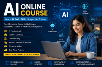 AI online course SEO blog writng on this topic long seo blof image for my topic Online AI course: build your future
