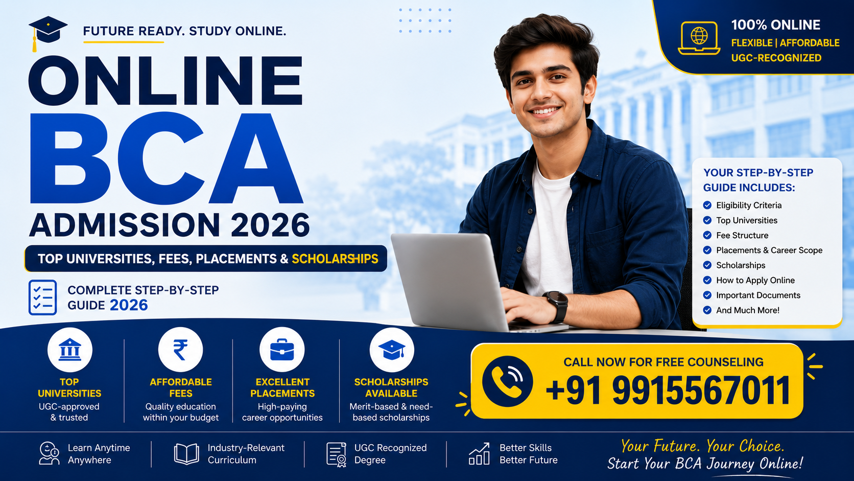 Online BCA Admission 2026: Top Universities, Fees, Placements & Scholarships – Complete Step-by-Step Guide 2026 Update