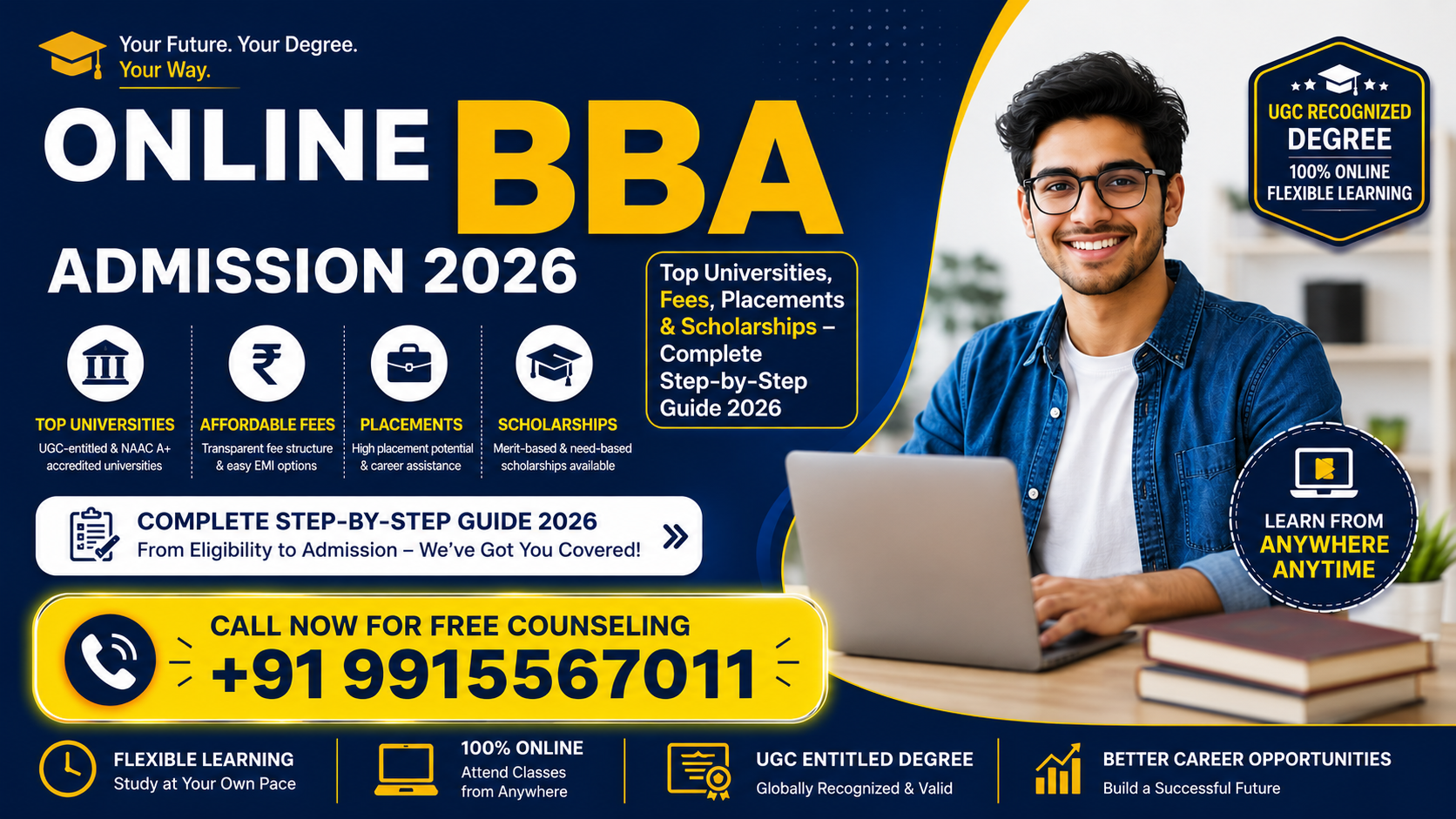 Online BBA Admission 2026: Top Universities, Fees, Placements & Scholarships – Complete Step-by-Step Guide 2026 Update