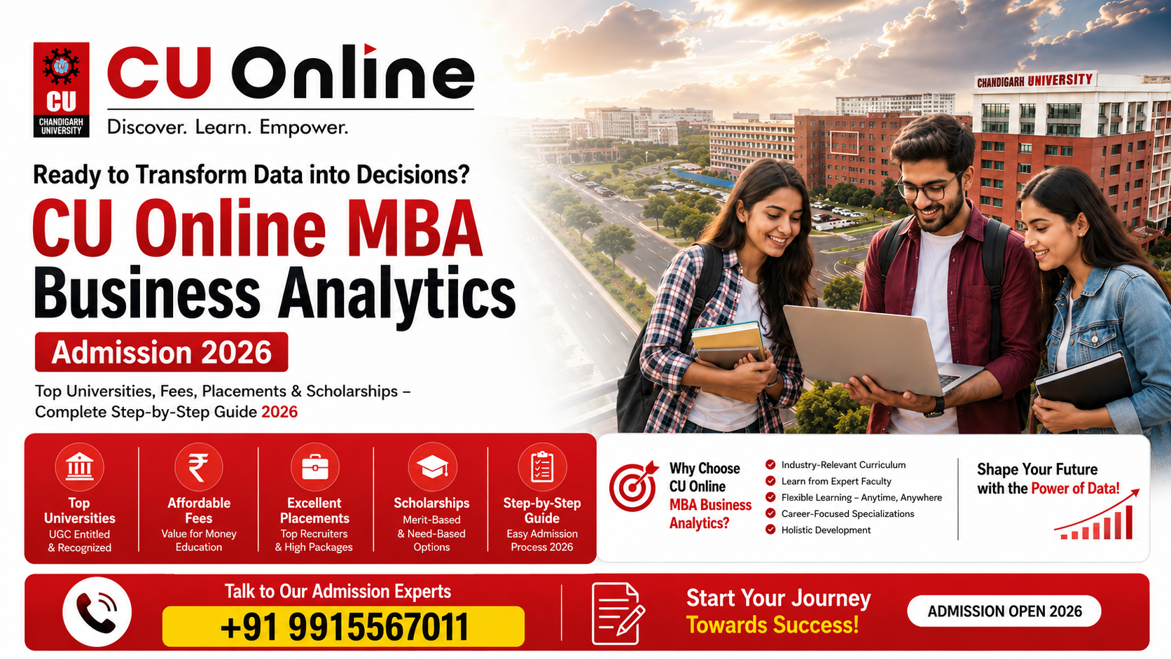 CU Online MBA Business Analytics Admission 2026: Top Universities, Fees, Placements & Scholarships – Complete Step-by-Step Guide 2026