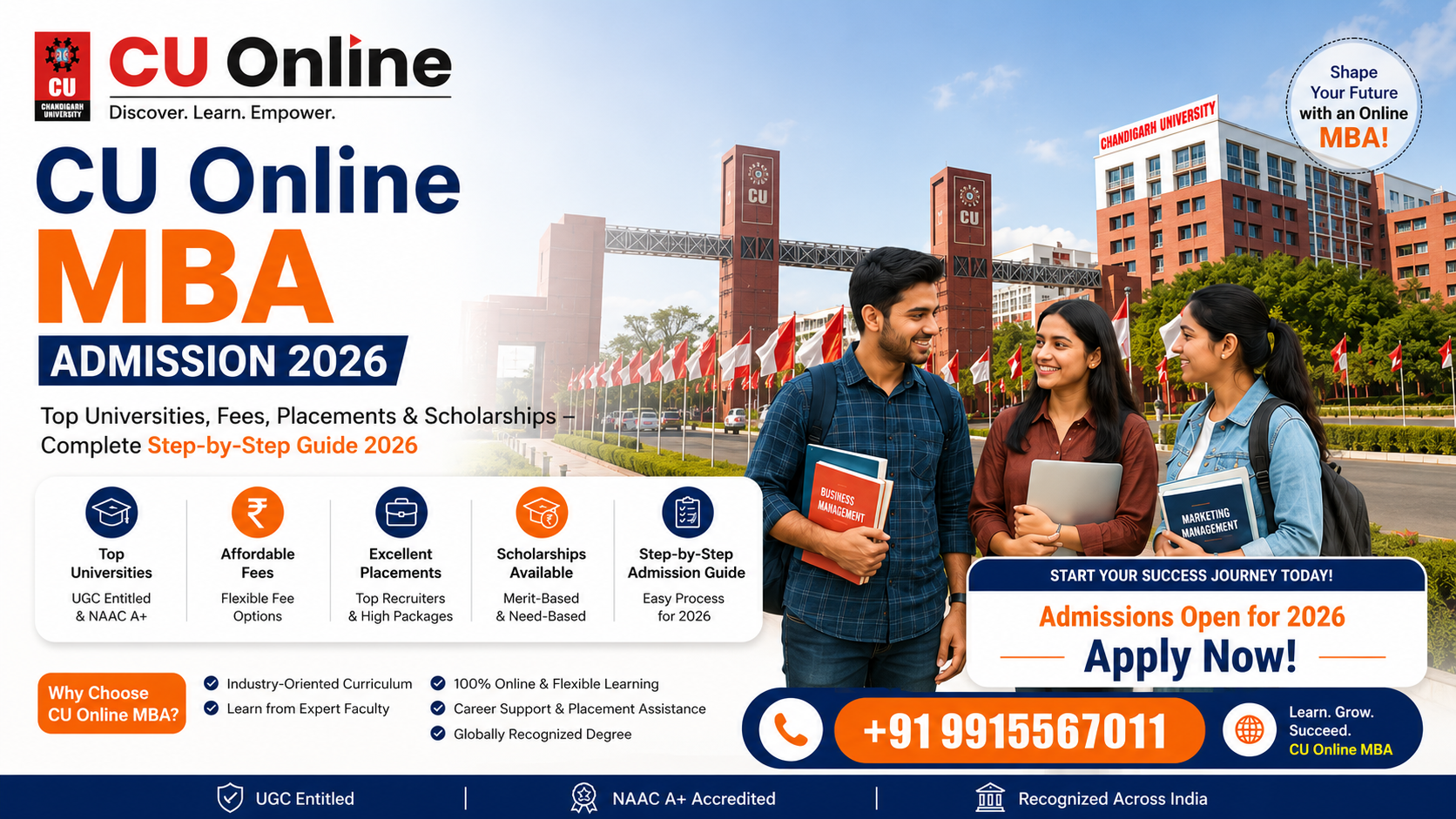 CU Online MBA Admission 2026: Top Universities, Fees, Placements & Scholarships – Complete Step-by-Step Guide 2026
