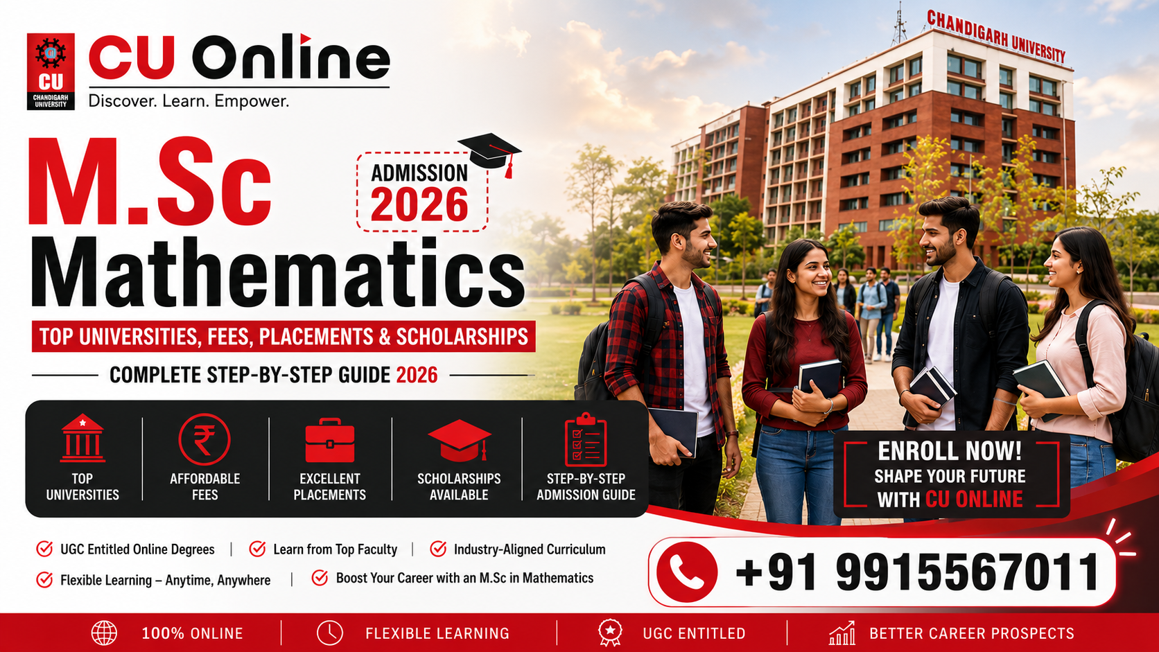 CU Online M.Sc Mathematics Admission 2026: Top Universities, Fees, Placements & Scholarships – Complete Step-by-Step Guide 2026