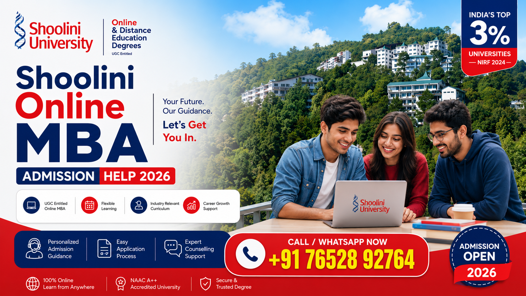 Shoolini Online MBA Admission Help 2026: Complete Guide to Eligibility, Fees, Specializations, Placements & Career Opportunities