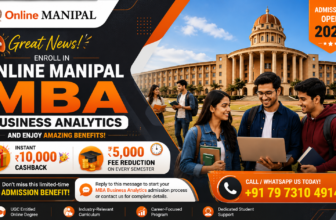 Online Manipal MBA Business Analytics Admission 2026 – Get ₹10,000 Instant Cashback + ₹5,000 Semester Fee Reduction | Complete Admission Guide