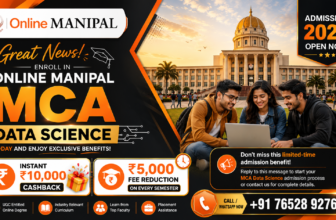 Online Manipal MCA Data Science Admission 2026 – Get ₹10,000 Instant Cashback + ₹5,000 Semester Fee Reduction | Limited-Time Offer
