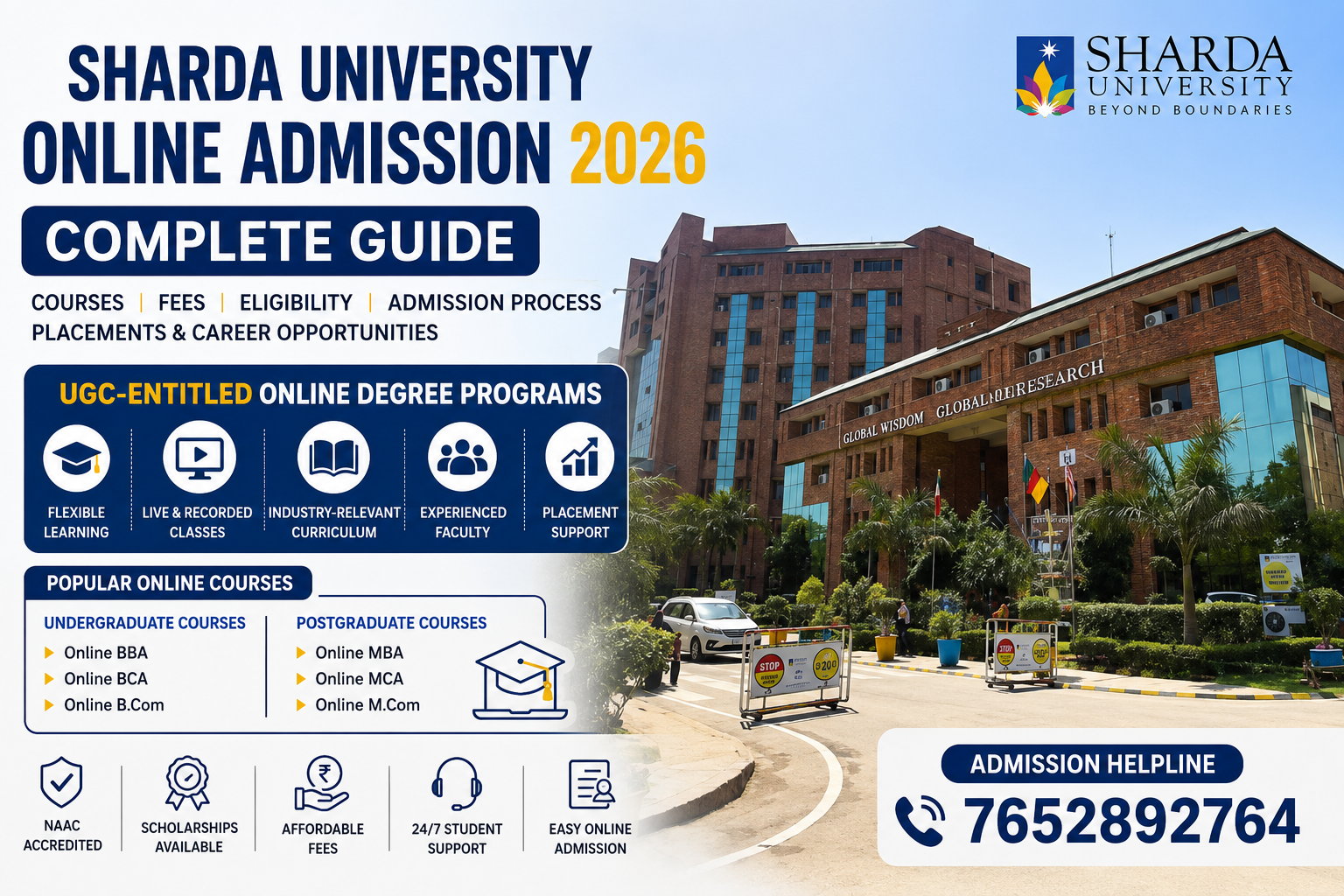 Sharda University Online Admission Guide