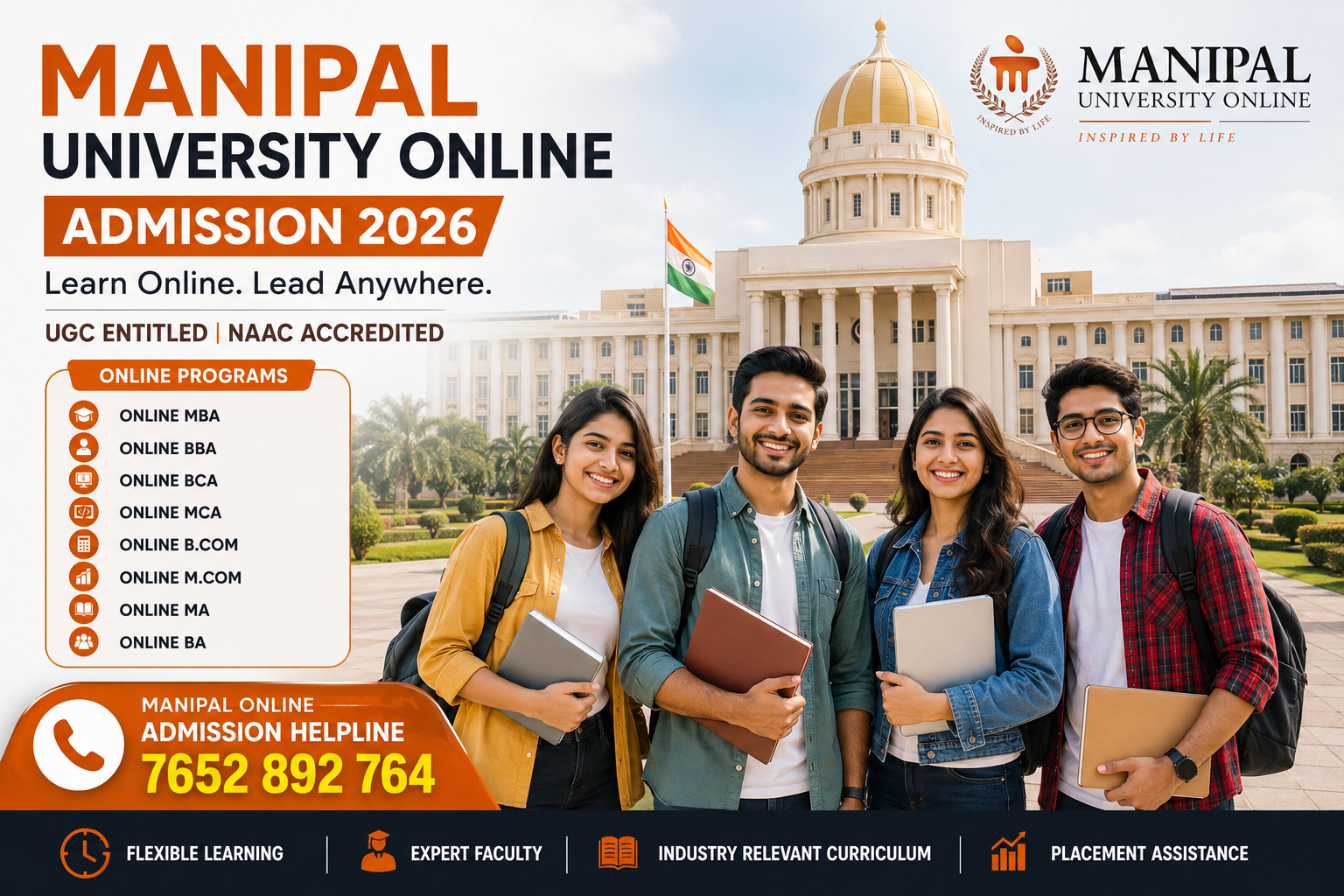 Manipal Online Admission 2026 Poster