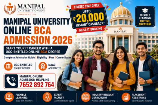 Manipal University Online BCA Admission 2026: Complete Guide to Eligibility, Fees, Admission Process, Career Scope & Admission Helpline