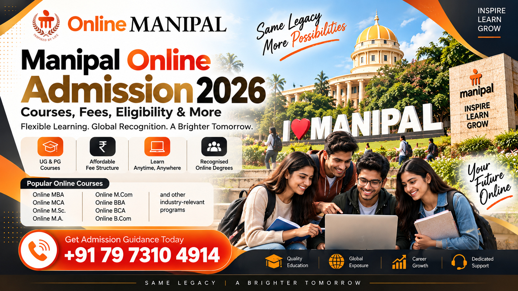Manipal Online Admission 2026: Courses, Fees, Eligibility, Admission Process & Complete Guide