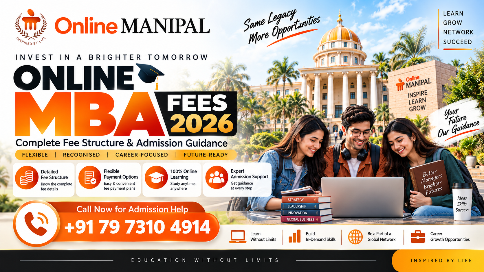 Manipal Online MBA Fees 2026: Complete Fee Structure, Eligibility, Specializations & Admission Helpline
