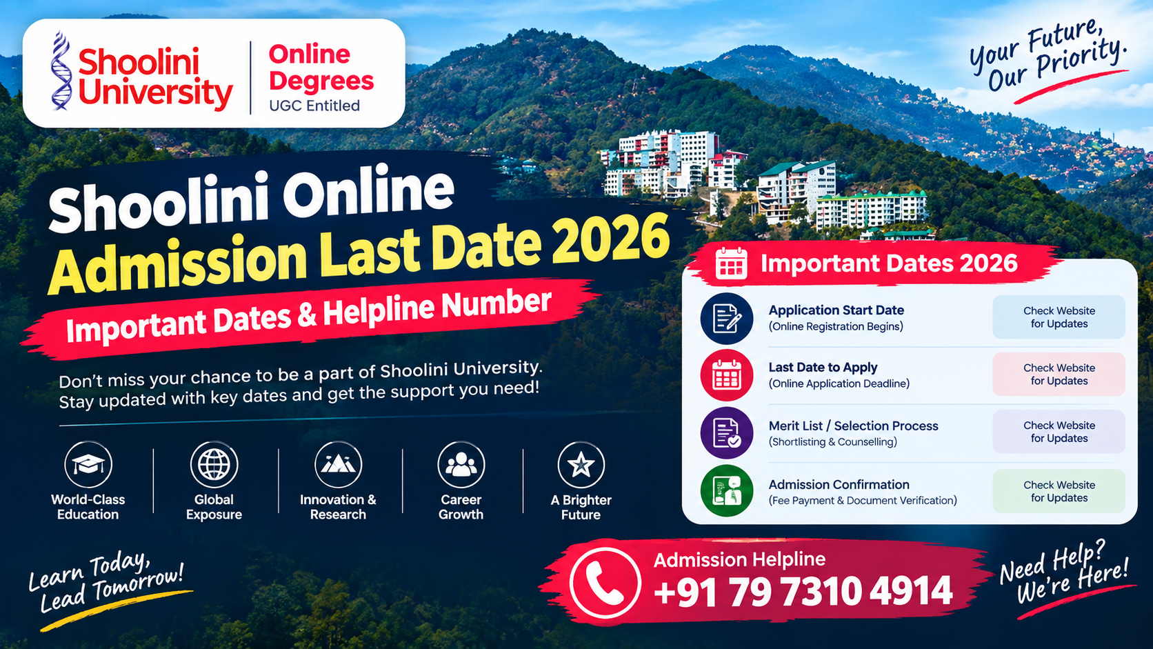 Shoolini Online Admission Last Date