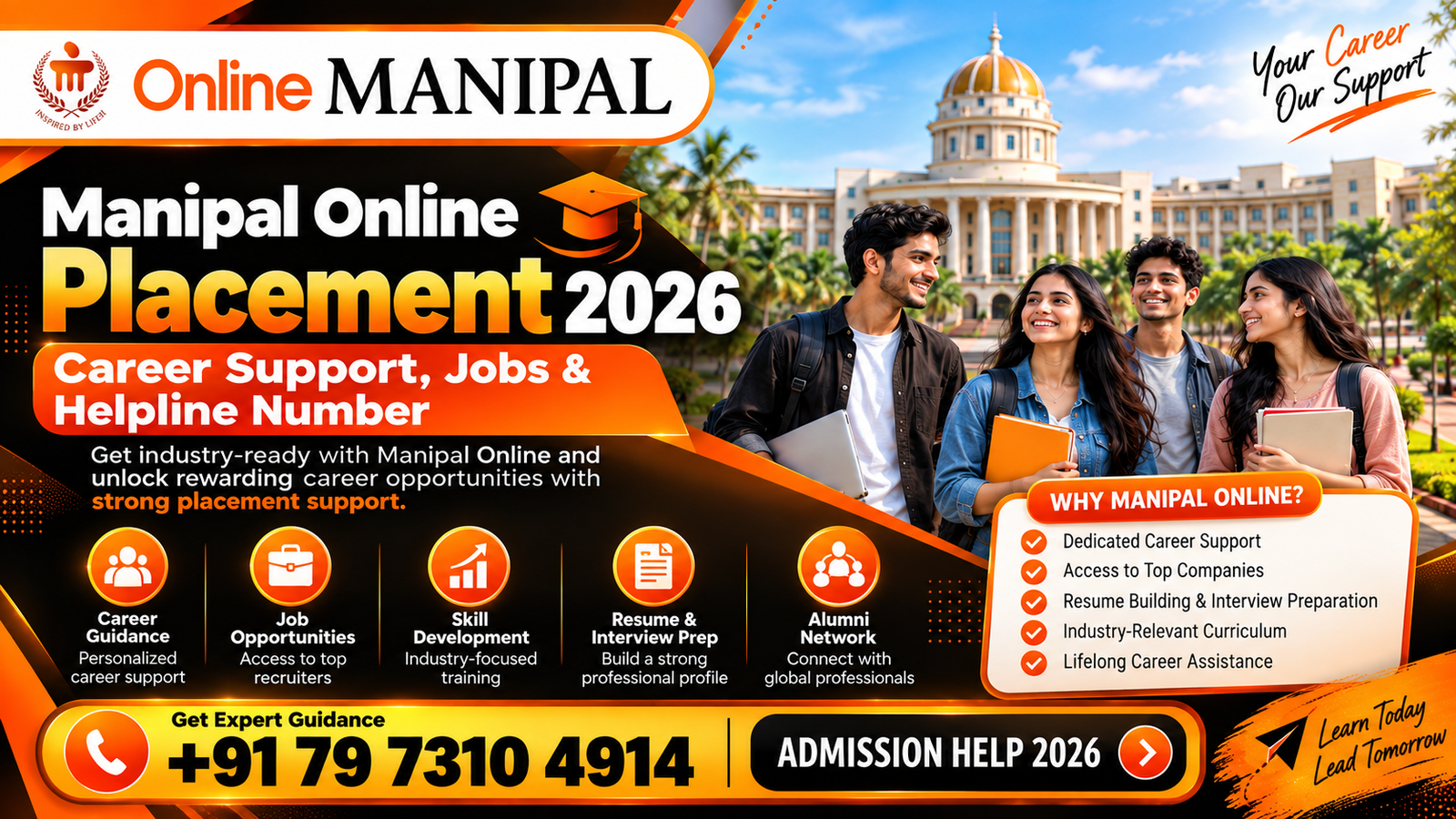 Manipal Online Placement 2026: Career Support, Job Opportunities, Placement Assistance & Helpline Number