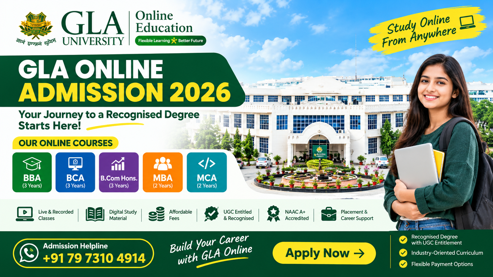 GLA Online Admission 2026