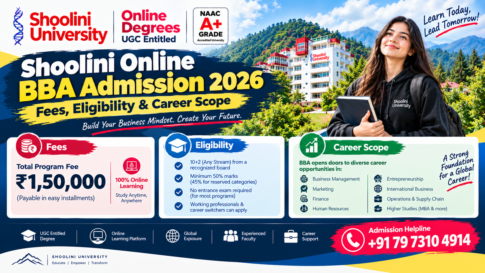 Shoolini Online BBA Admission 2026