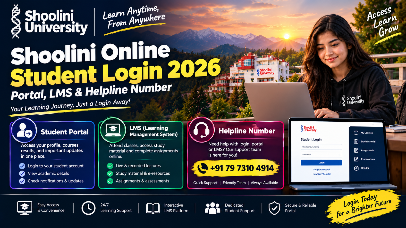 Shoolini Online Student Login 2026