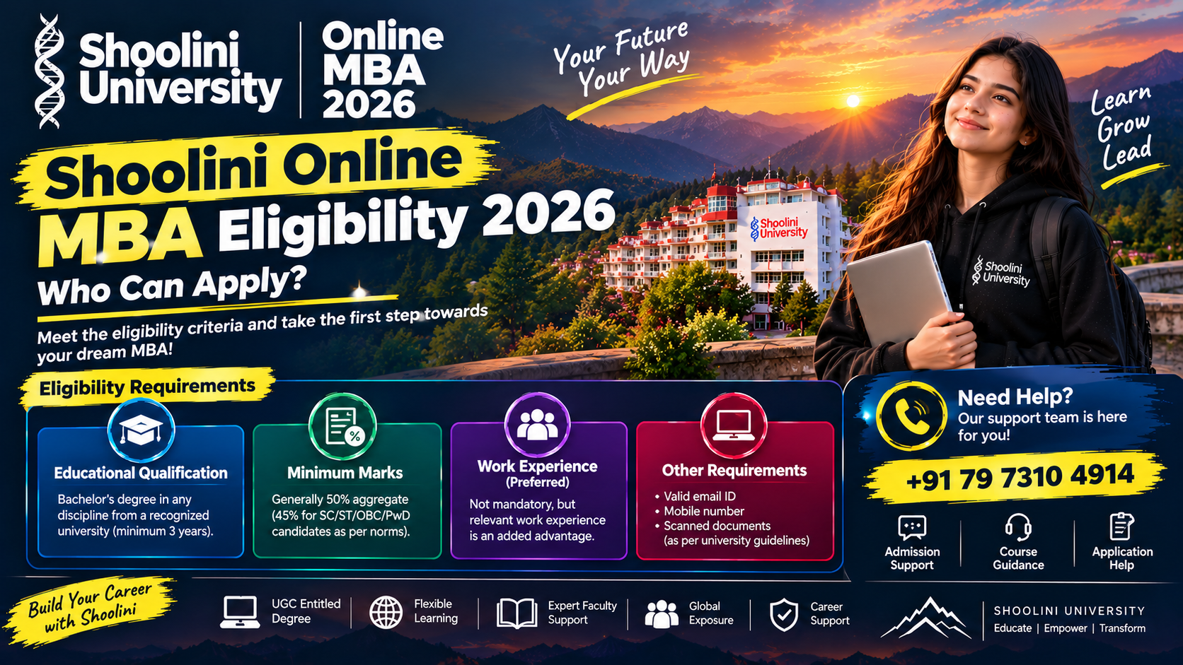 Shoolini Online MBA Eligibility 2026