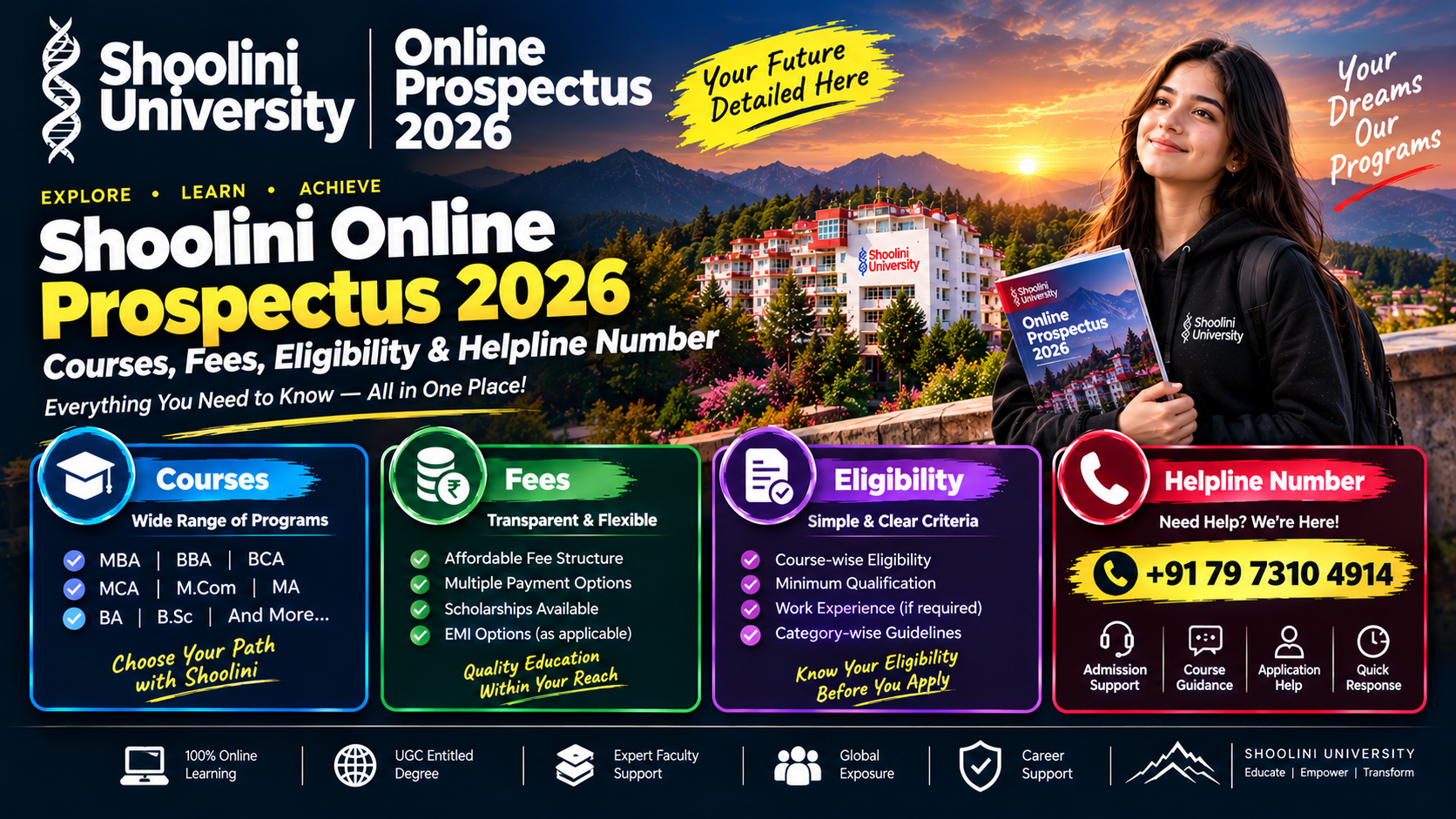 Shoolini Online Prospectus 2026