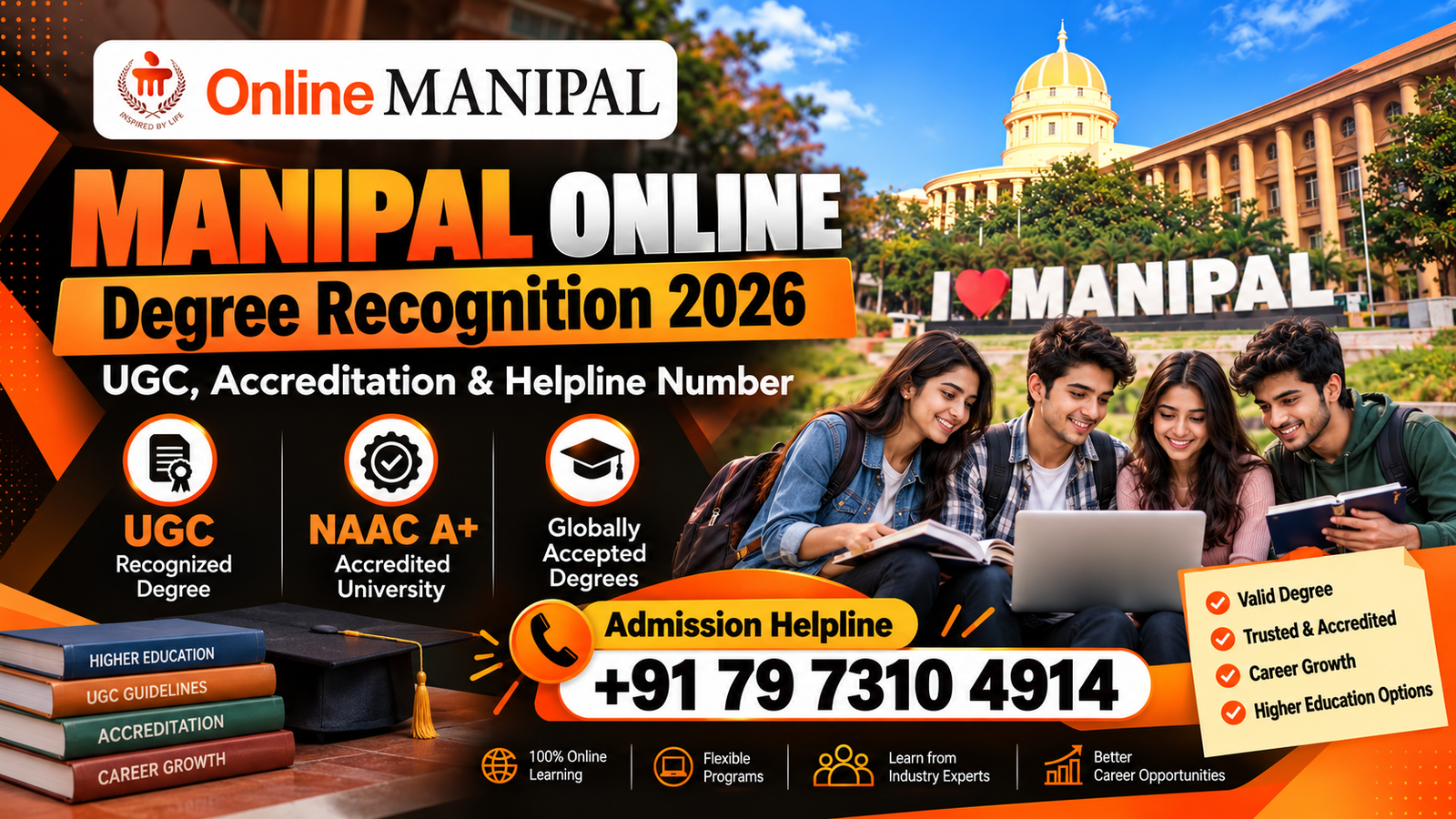 Manipal Online Degree Recognition 2026: UGC Recognition, Accreditation, Validity & Admission Helpline