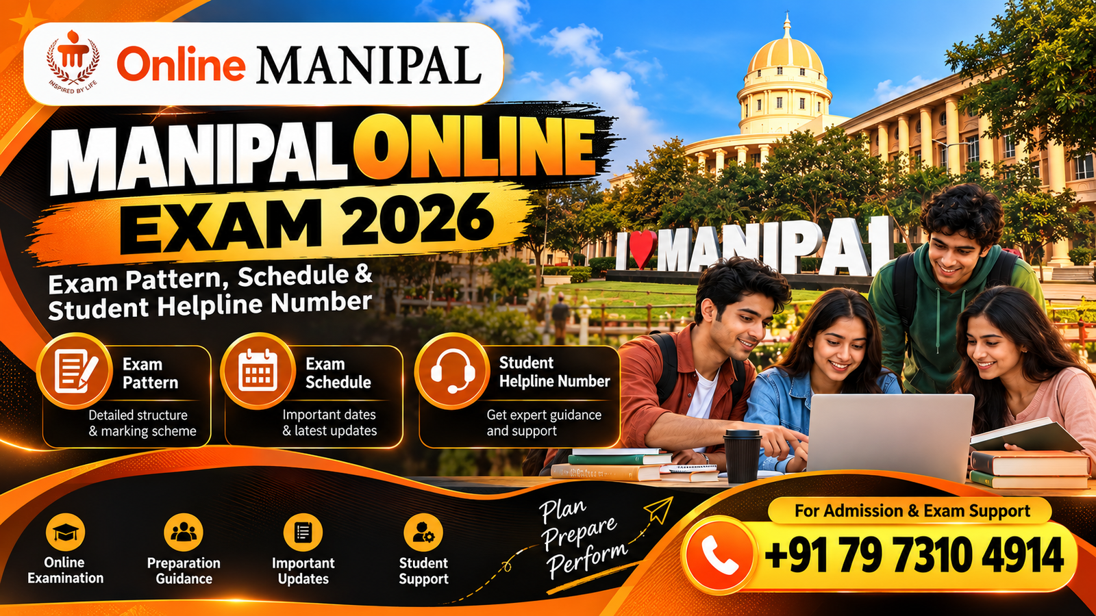Manipal Online Exam 2026: Exam Pattern, Schedule, Guidelines & Student Helpline Number