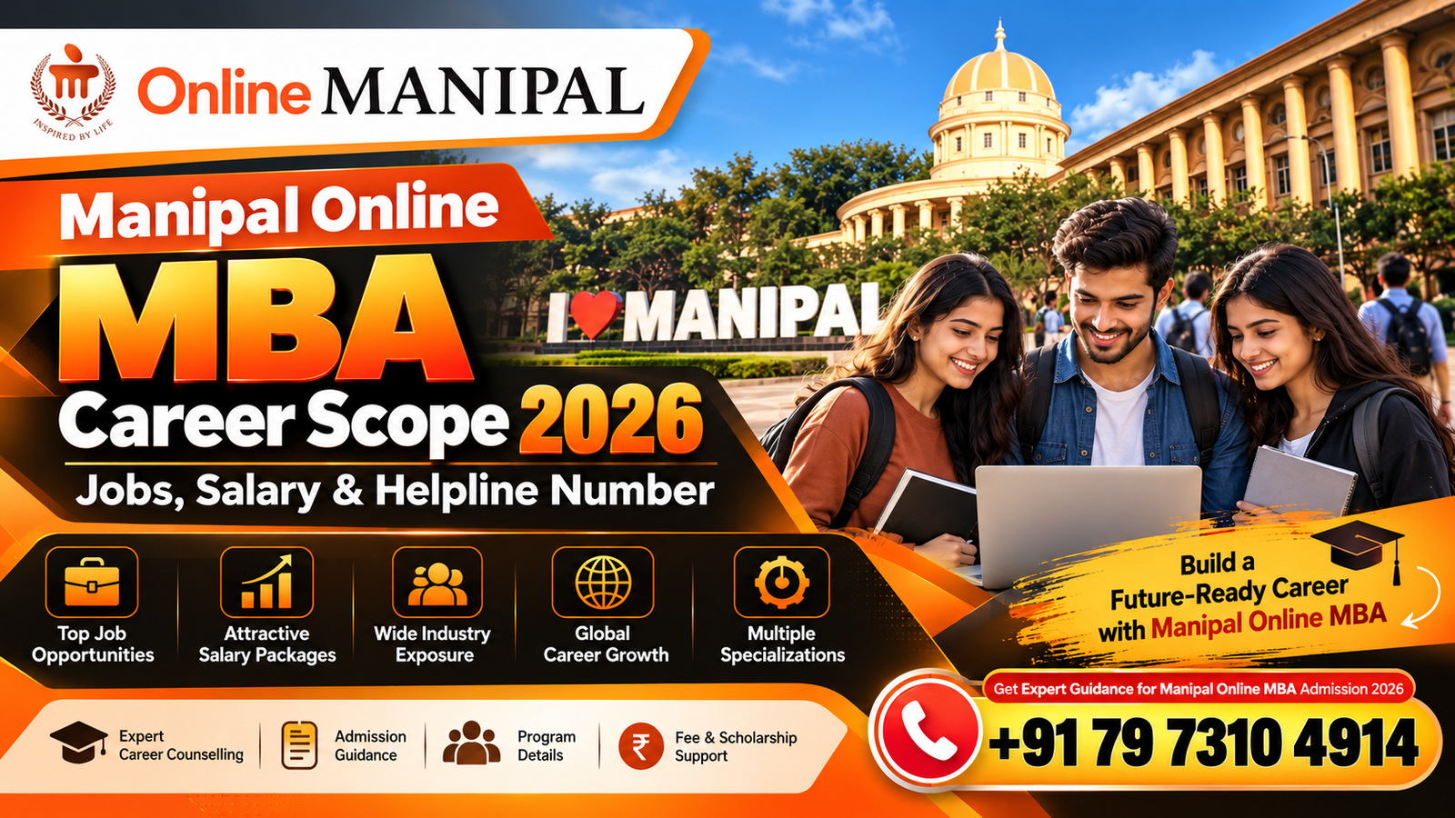 Manipal Online MBA Career Scope 2026: Jobs, Salary, Career Opportunities & Admission Helpline