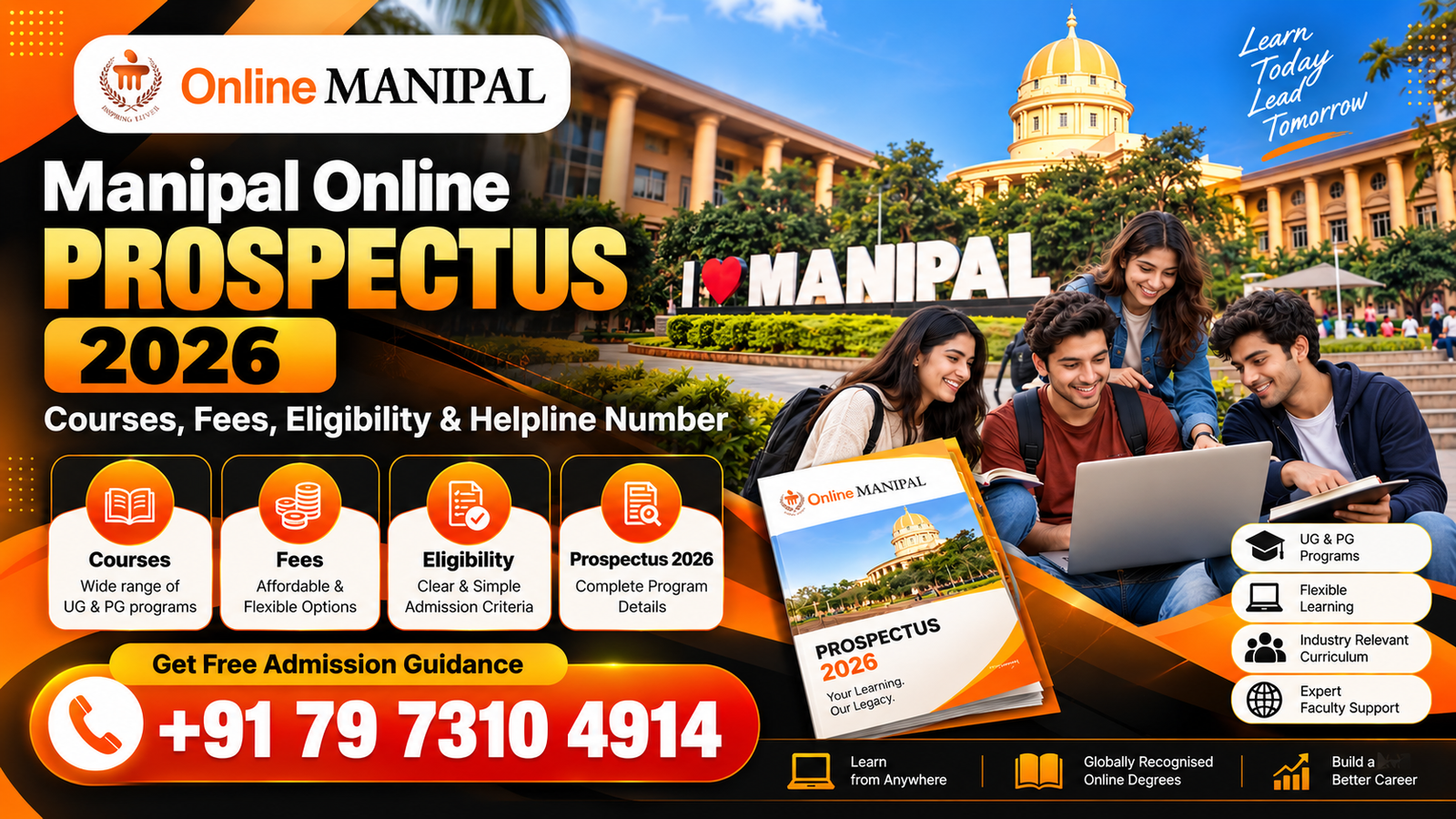 Manipal Online Prospectus 2026: Courses, Fees, Eligibility, Admission Process & Helpline Number
