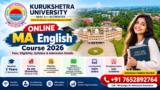 KUK Online MA English 2026 – Complete Admission Guide